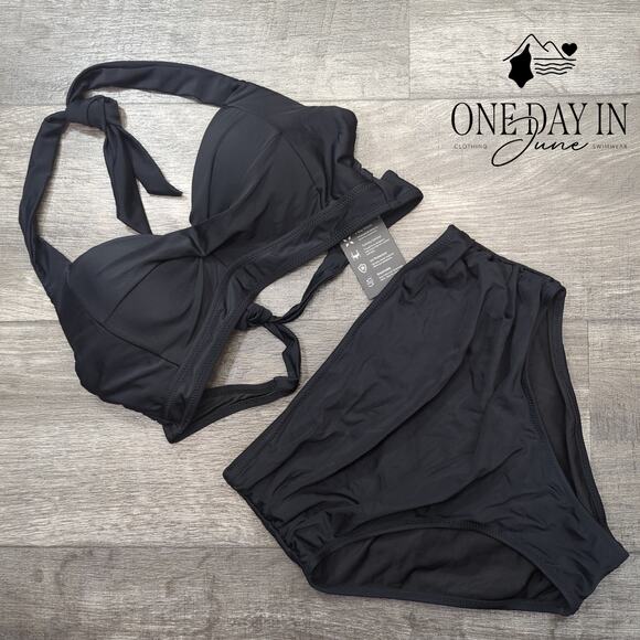 Tempt Me Twist Front High Waist Bikini Swimsuit Size S - Picture 3 of 7